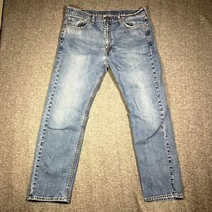 Levis Jeans Mens 38x30 Blue 505 Regular Straight American Workwear Dark Denim
